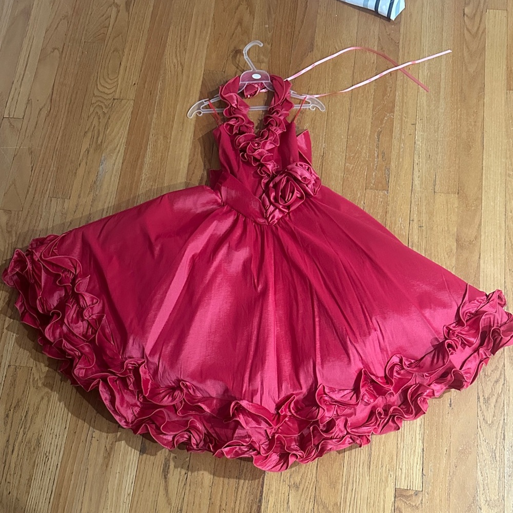 Elegant Red Kids Formal Dress